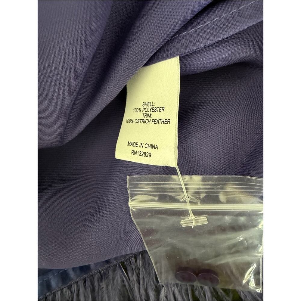 L’Academie NWOTS The Alix Purple Feather Trim Camisole Tank Blouse medium - Picture 7 of 7
